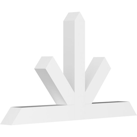 Ekena Millwork Saratoga Architectural Grade PVC Gable Bracket, 48"W x 28"H x 4"D x 4"F, 14/12 Pitch GBP048X28X0404SAR00